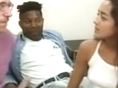 Ethnic retro babe pussylicked by black dude