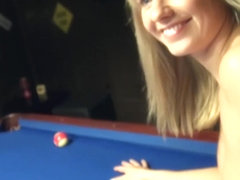Hot booty on the Pool Table