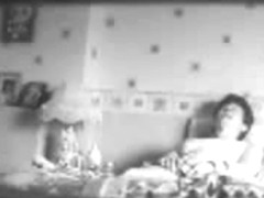 My mum masturbating on bed caught by my hidden cam