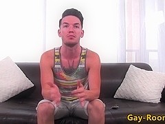 Tattooed gaycasting twink analpounded
