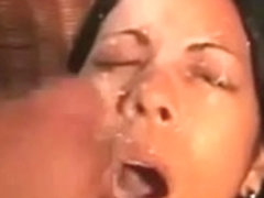 Perfect chicks enjoy getting their faces covered in cum