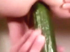 girlsy Boy Cucumber Anal Fuck