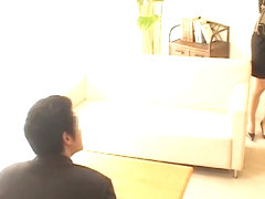 Japanese slut is fucked hard by her asian boss in his office