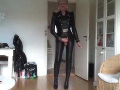 girlsy dancing in leather to Spice Girls