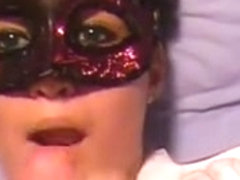 Masked Girlfriend Priceless Large Pecker Engulfing and Jizz Flow in Face Hole