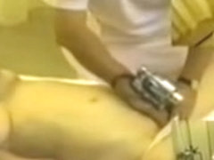 Big-titted women from Japan massaged on a voyeur cam