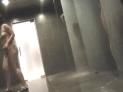 Spycam in shower filming only horny female bodies